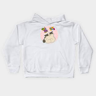 Missy & birds in rose Kids Hoodie